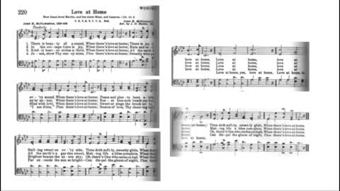 Church Hymnal #220 Love At Home (Acapella)