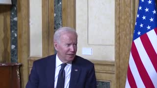 Biden's Brain BREAKS - Spouts Nonsense During Meeting with French Leader