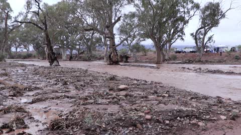 Creek flooding, Merna Mora, Flinders Ranges, South Australia