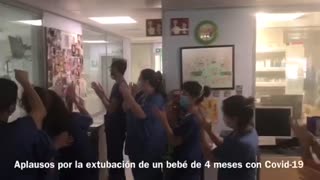 Moment Hospital Staff Applaud Baby For Leaving ICU