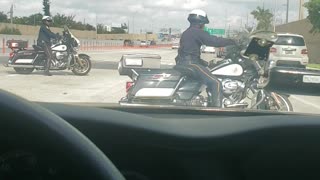 Motorcycle Officer Has Unsuccessful Takeoff