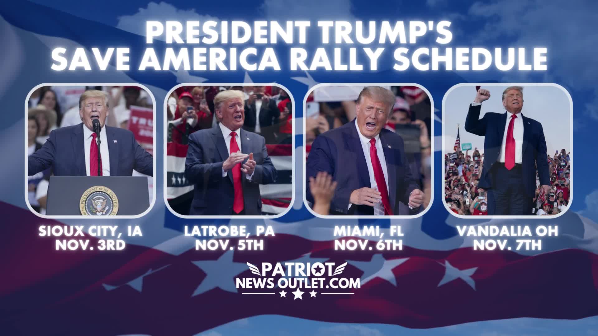 President Trump's Save America Rally, November Schedule, Watch With Us Live