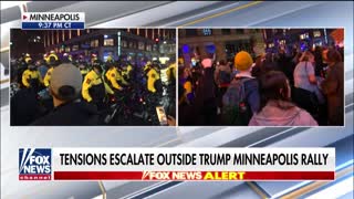 Anti-Trump protests outside of Minneapolis rally