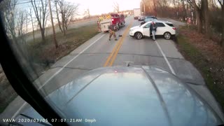 Impatient U-Turn Leads to Accident With a Firetruck