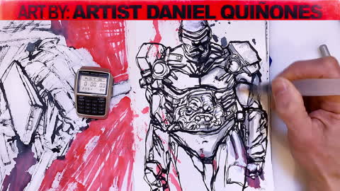 Time-Lapse Krang | teenage mutant ninja turtles | Art without lifting pen.