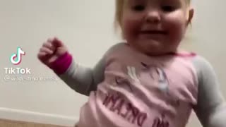 Baby dancing on tiktok!