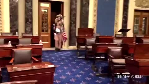 Guy with horns in senate wing. 1/6/2021