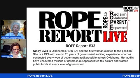 ROPE Report #34 - Cindy Byrd; Oklahoma's State Auditor and Inspector
