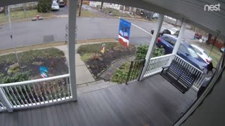 Delivery Driver Takes Package from Rival Company