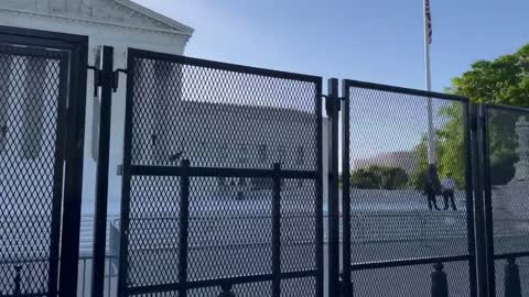 NOW: Massive fence erected around the Supreme Court