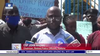 Retired police officers protest