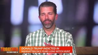 Donald Trump Jr. reacts to his father's indictment