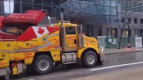 Tow Truckers Arrived in Ottawa but Instead of Towing the Truckers This Happened