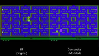 004 - Atari 2600 Split-screen RF Vs Composite Comparison
