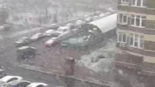 Snow in Kiev in April