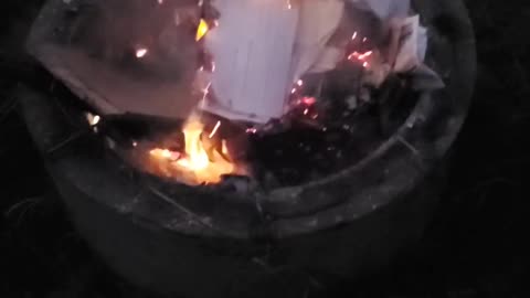 Making a bonfire