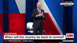 Biden Thinks Things "Might" Be Back to Normal By Next Year