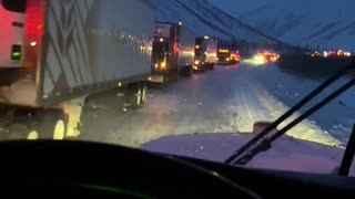 Alaskan Highway Backs Traffic due to Severe Weather Conditions