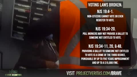 Project Veritas busted New Jersey poll workers allowing non-registered/ non citizens to vote