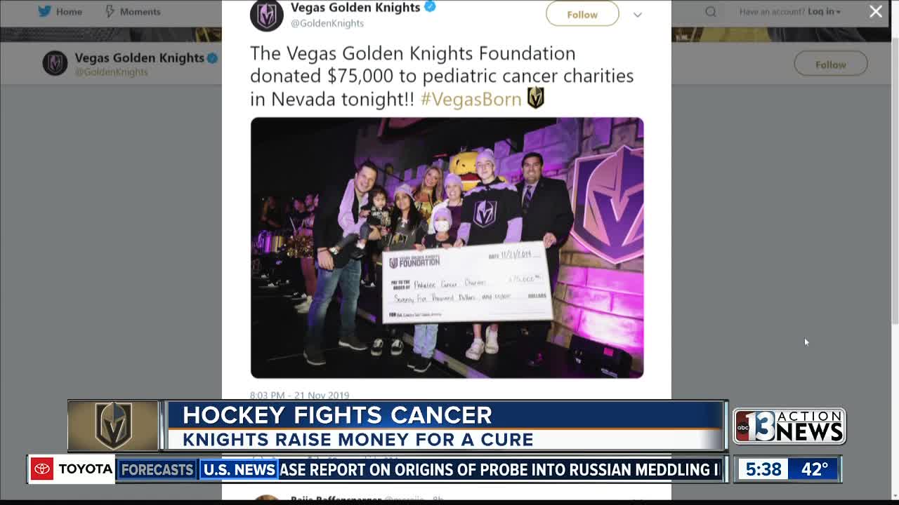 Vegas Golden Knights Fights Cancer Night