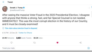 President Trump Tweets that a Special Counsel is Needed Immediately