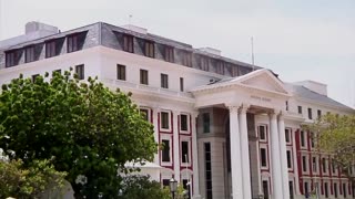 Firefighters battle blaze at S.African parliament