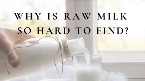 Why is Raw Milk So Hard to Find?
