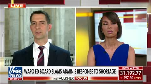 Sen. Tom Cotton (R-AR) Says Biden's Baby Formula Action 'Too Little, Too Late'
