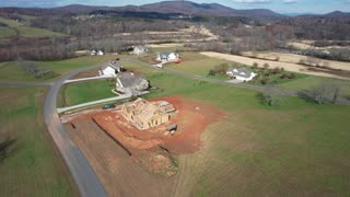 Drone Footage Houses Under Construction