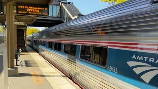 Amtrak Empire Service train to Albany arriving at Croton-Harmon
