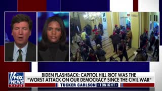 Candace Owens and Tucker Carlson discuss new footage from the Jan. 6 riot