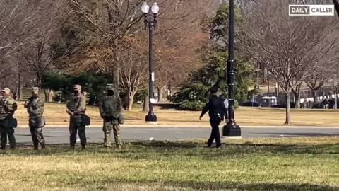 More troops, police and media than protesters appeared at Capitol Hill protest
