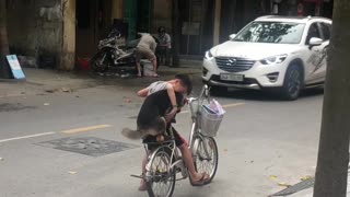 A Boy, A Dog and a Bike
