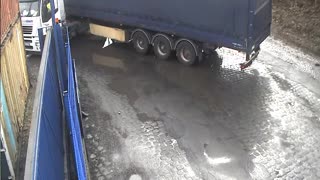 Truck Driver Wrecks Truck Attempting to Make Tight Turn