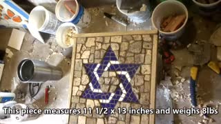 Jewish Star mosaic howto & style! How to mosaic techniques! Learn to make your home decor!