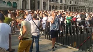 Milan, Italy: Massive Protests Against Vaccine Passports, Lockdowns on 7-24-21