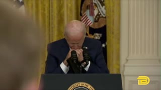 President Biden responds to a question from Fox News reporter Peter Doocy