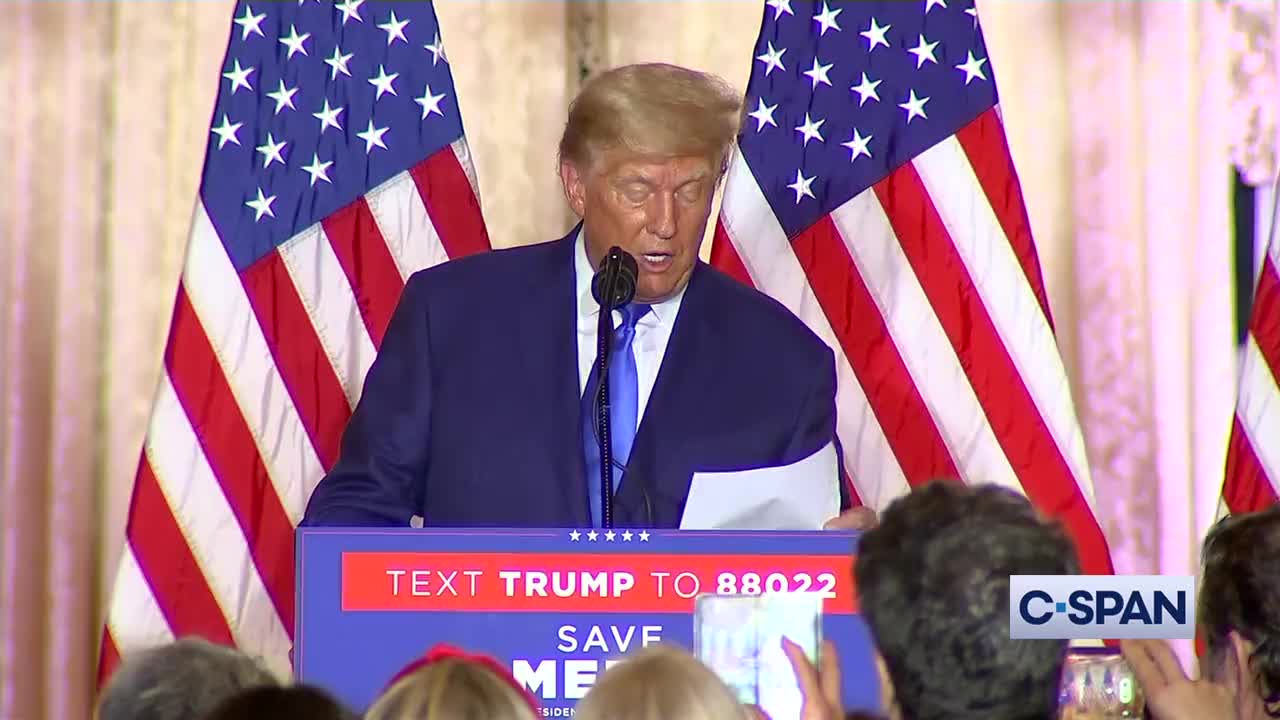 Trump's Speech at Mar-A-Lago, 2022 Mid-Terms Elections Night