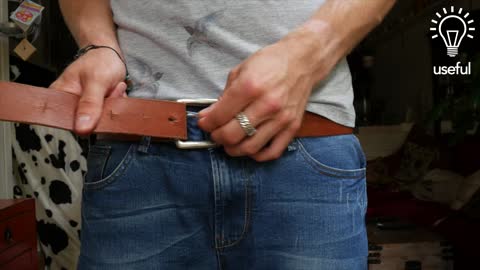 How to tie a belt that's too long