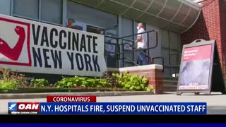 N.Y. hospitals fire, suspend unvaccinated staff