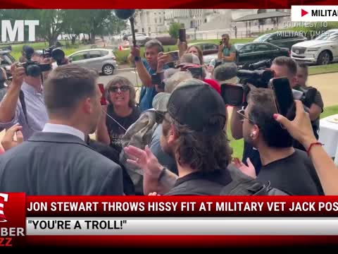 Watch This: Jon Stewart Throws Hissy Fit At Military Vet Jack Posobiec