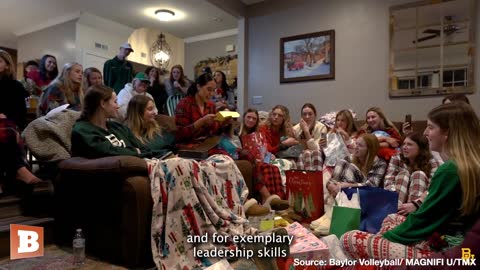 Best Surprise Ever! Baylor Volleyball Player Receives FULL Scholarship During Gift Exchange