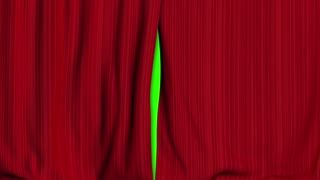 stage curtain opens and closes green screen keying video