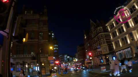 Night London Penny-Farthing Ride From Trafalgar Sq to Liverpool St