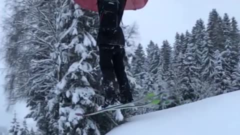 Hitching a ride on a ski lift