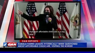 Kamala Harris laughs hysterically when questioned about affordable childcare, visiting the border