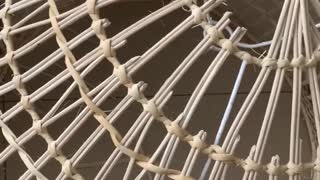 Chandelier rattan weaving