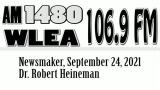 Wlea Newsmaker, September 24, 2021, Dr Robert Heineman