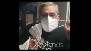 My 92 Year Young Dad and His '9' Masks Thanks to Dr. Fraudci!