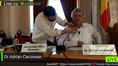 Dr. Adrian Cacovean, Palatul Parlamentului, 10 feb 2023. „Frauda e mult mai mare și nu sînteți pregătiți să o acceptați. Nimeni n-a izolat vreodată vreun virus”